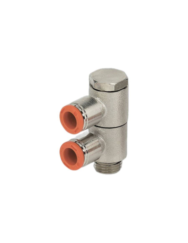 Raccord 2 corps réglable M5 tube diamètre 4mm - Metal Work