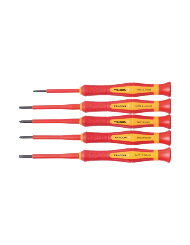 Jeu de tournevis de précision pour isolation VDE 1000 V, 5 pièces