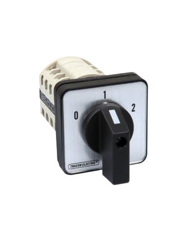 Cam switch 4 poles 25A 0-1-2 black handle (60º)