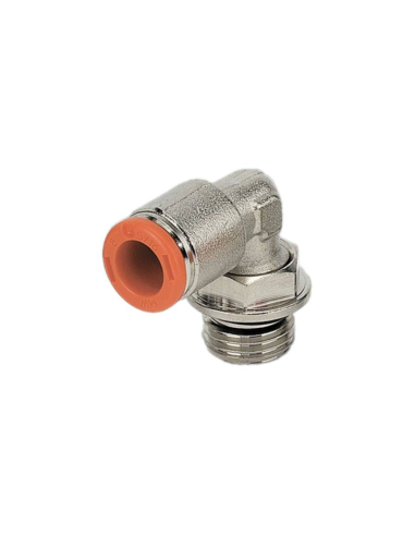 Cylindrical swivel elbow fitting M5 tube 6mm - Metal Work
