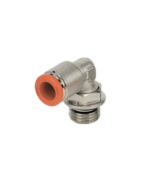 Cylindrical swivel elbow fitting 1/4 tube 10mm - Metal Work