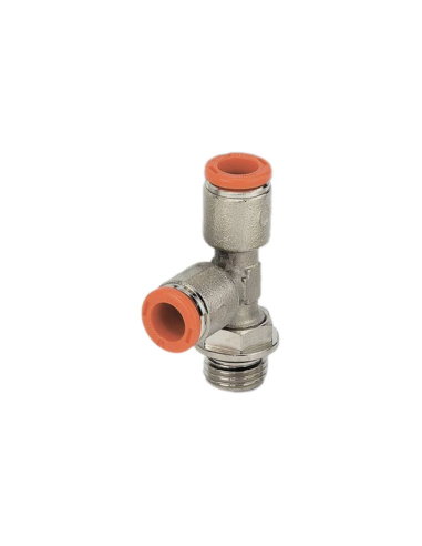 Raccord en T pivotant avec filetage latéral 3/8 tube 10 mm - Metal Work