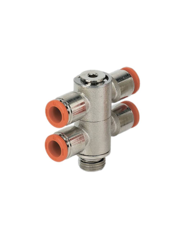 Raccord pivotant double 2 corps 1/8 tube diamètre 8mm - Metal Work