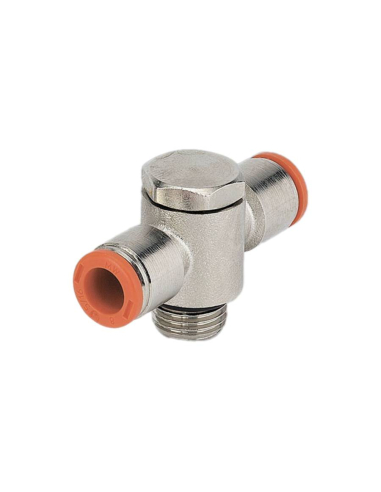 Double adjustable fitting 1/8 tube diameter 4mm - Metal Work