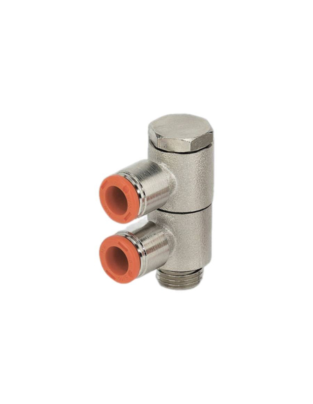 Raccord 2 corps réglable 1/8 tube diamètre 4mm - Metal Work | ADAJUSA