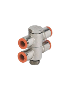 Raccord double réglable 2 corps 1/4 tube diamètre 6mm - Metal Work | ADAJUSA