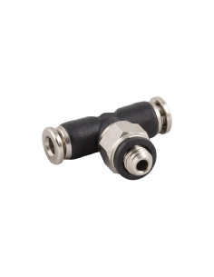 Raccord en T réglable avec filetage central M5 tube 3mm Série 56000 MINI - Aignep | ADAJUSA