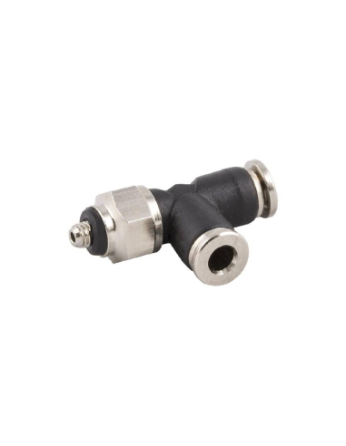 Raccord en T réglable avec filetage latéral M3 tube 3mm Série 56000 MINI - Aignep