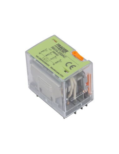 Miniature relay 12Vdc 4 contacts 12A light indication
