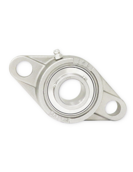 Self-aligning oval support with INOX UFL004 INOX ISB bearing , shaft diameter 20mm ADAJUSA