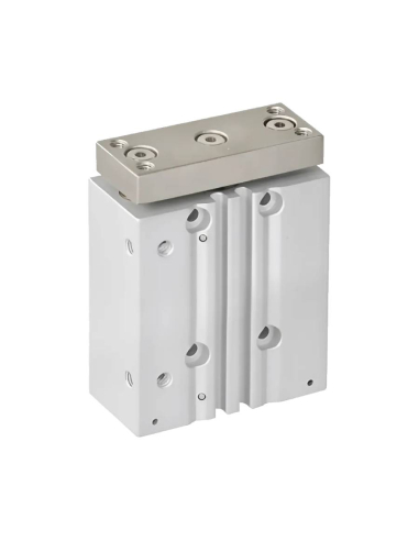 Vérin pneumatique double guidage 50x50mm douille coulissante double effet compatible SMC - Mindman | ADAJUSA | prix