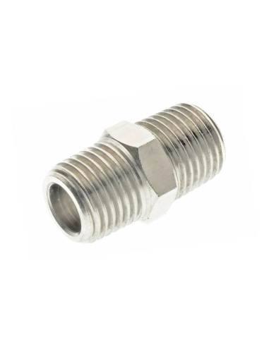 3/8" brass conical nipple with NPTF - BSPT threads - Aignep