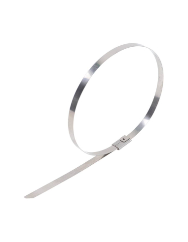 Colliers de serrage métalliques 201x7,9 en acier inoxydable - sachet de 100 unités