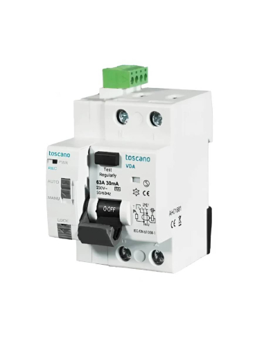 Pole self-resetting differential 2- 25A 30mA Class A-SI - Toscano