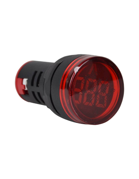 Panneau voltmètre numérique circulaire 22mm rouge AD16-22DSV | ADAJUSA | prix
