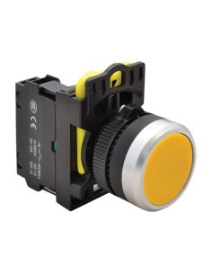 Yellow 22mm plastic push button NYG3-Y | ADAJUSA | Price