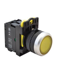 Yellow illuminated push button, 22 mm, made of plastic, NYG3-LY | ADAJUSA | Price