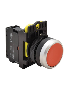Bouton poussoir électrique rouge à verrouillage 22mm en plastique NYK3-R | ADAJUSA | prix