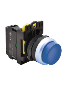 Bouton poussoir électrique bleu dépassant de 22 mm en plastique NYG3-HB| ADAJUSA | prix
