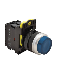 Blue illuminated push button, 22mm protruding, made of plastic, NYG3-HLB | ADAJUSA | Price