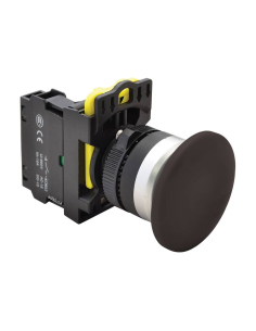 Bouton poussoir champignon noir 40mm en plastique NYG3-MBK | ADAJUSA | prix