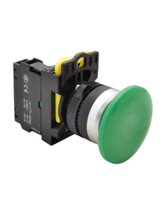 Bouton poussoir champignon vert 40mm en plastique NYG3-MG | ADAJUSA | prix