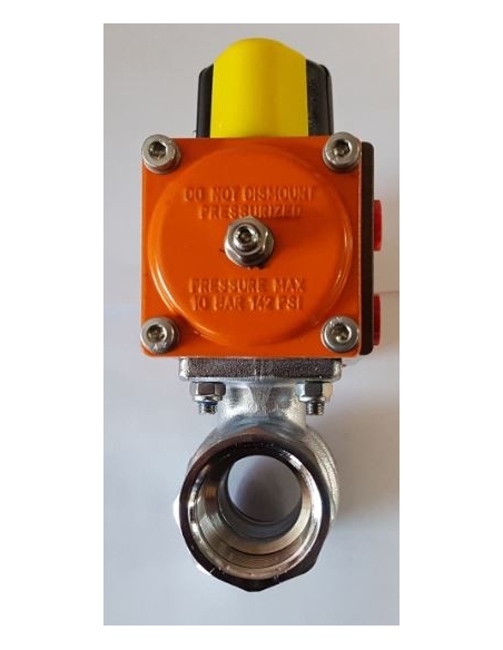 1/2 2/2-way valve with pneumatic rotary actuator