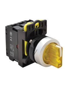 Yellow luminous selector 3 positions 1NA+1NC 22mm NYK3-SL31Y | ADAJUSA | price