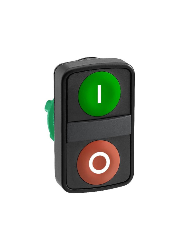 Double push button head green (I)- red (0) Harmony XB5 - SCHNEIDER