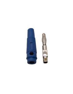 Male banana plug 4mm blue : ADAJUSA : price 2