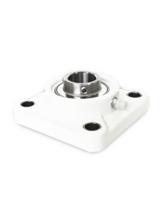 Thermoplastic self-aligning white square support UCF207PB with stainless steel bearing SSUC-207 35mm shaft ISB | ADAJUSA | price