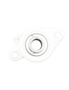 Thermoplastic self-aligning white oval bracket UCFL204PB with bearing stainless steel SSUC-204 20mm shaft ISB | ADAJUSA | price