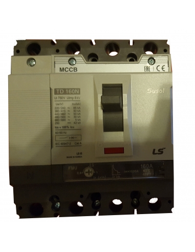 Interruptor automático caja moldeada tripolar 3 polos 100A