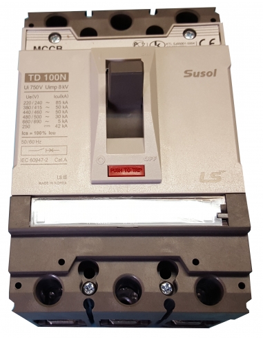 Disjoncteur boitier moulé tripolaire 3x125A Thermique réglable - Ls