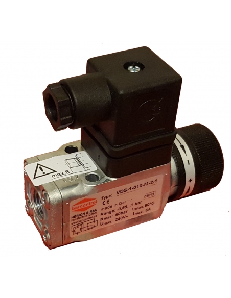 Pressostat réglable 1/4 avec connecteur - ADAJUSA