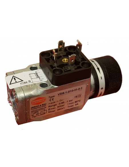 Pressostat réglable 1/4 avec connecteur - ADAJUSA