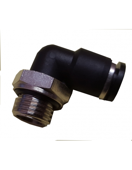 Racor cylindrical rotating elbow M6 tube Ø6 - ADAJUSA