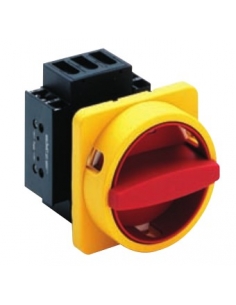 Interruptor trifasico 25A Mando rojo y amarillo