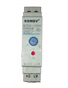 Temporizador 10-120 seg 230Vac a la desconexión carril DIN