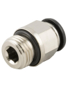 Straight metal male threaded fitting 55000 Series - Aignep