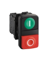Double electric pushbuttons Ø22mm plastic